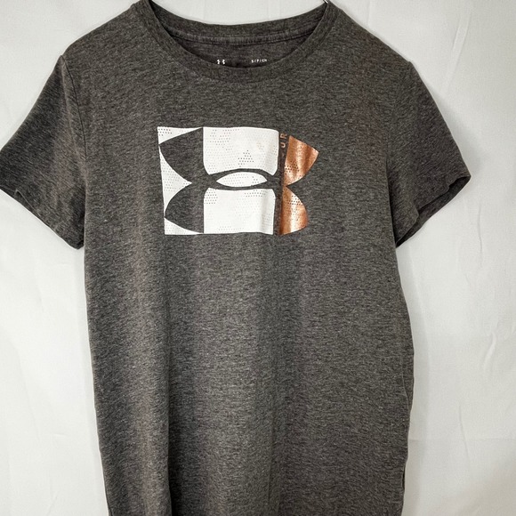 Under Armour Tops - Under Armour Women Gray Heather Classic Tee Athletic Logo Shirt S P CH